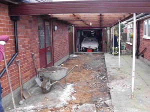 Preservation of existing car port.