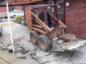 Bobcat at work.